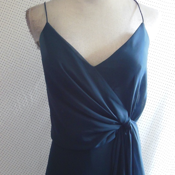 NEW JENNY YOO Amara Chiffon Overlay V-Neck Dress 8 - Picture 4 of 10